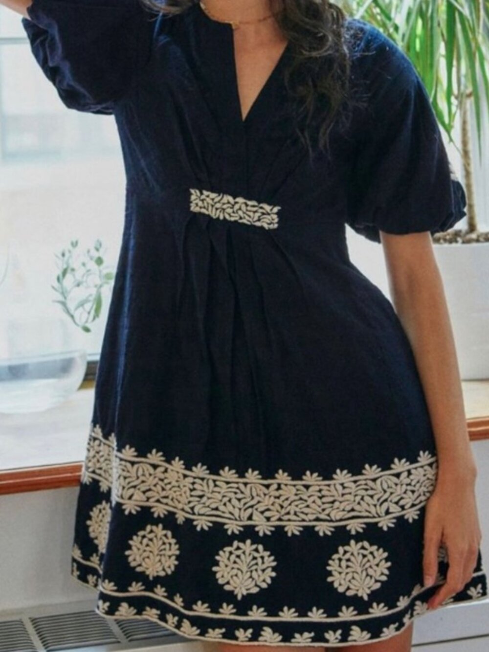 Anthropologie Orla Puff Sleeve Mini Dress Sz 0